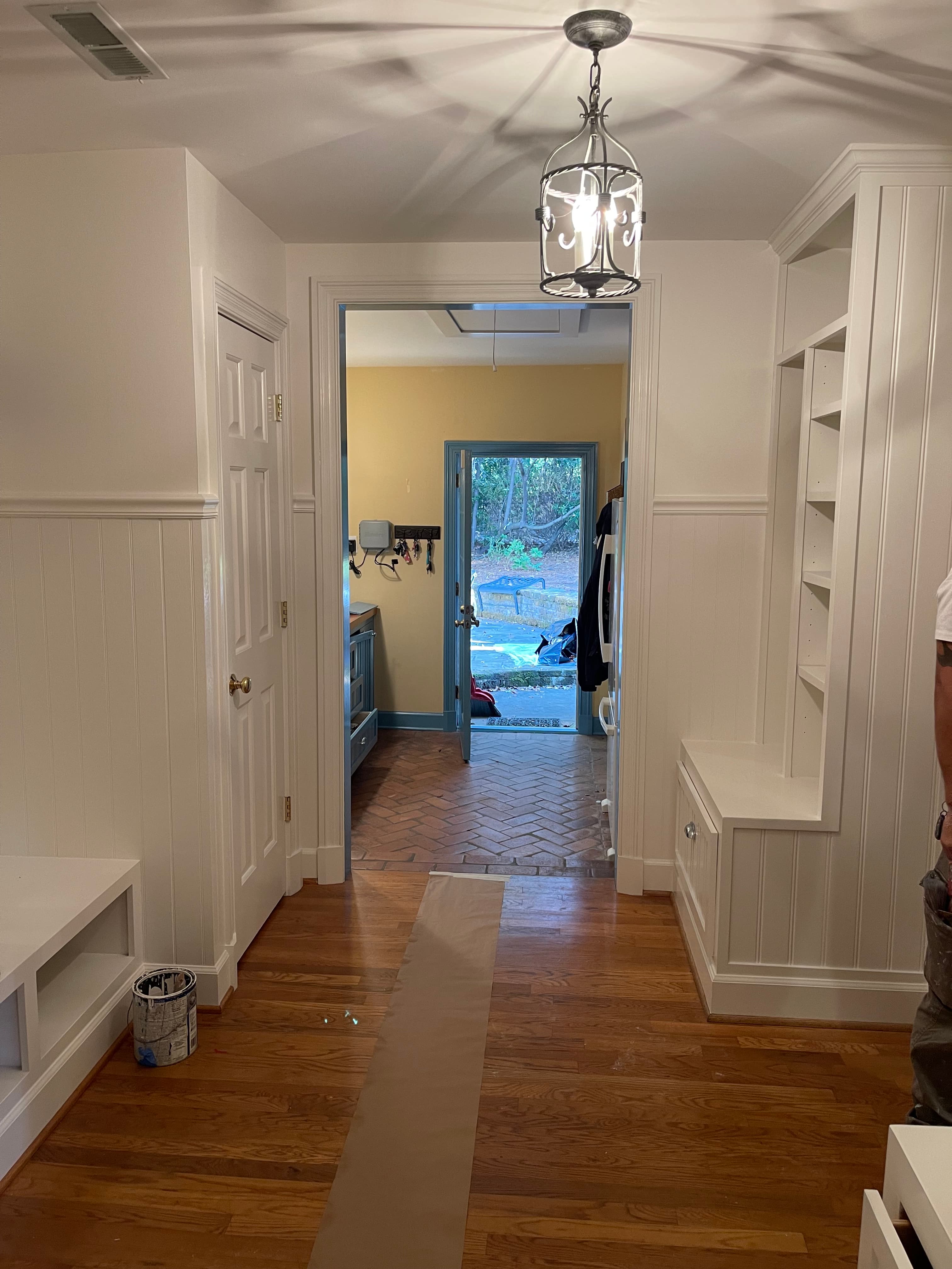 Elegant Mudroom and Hallway Transformation