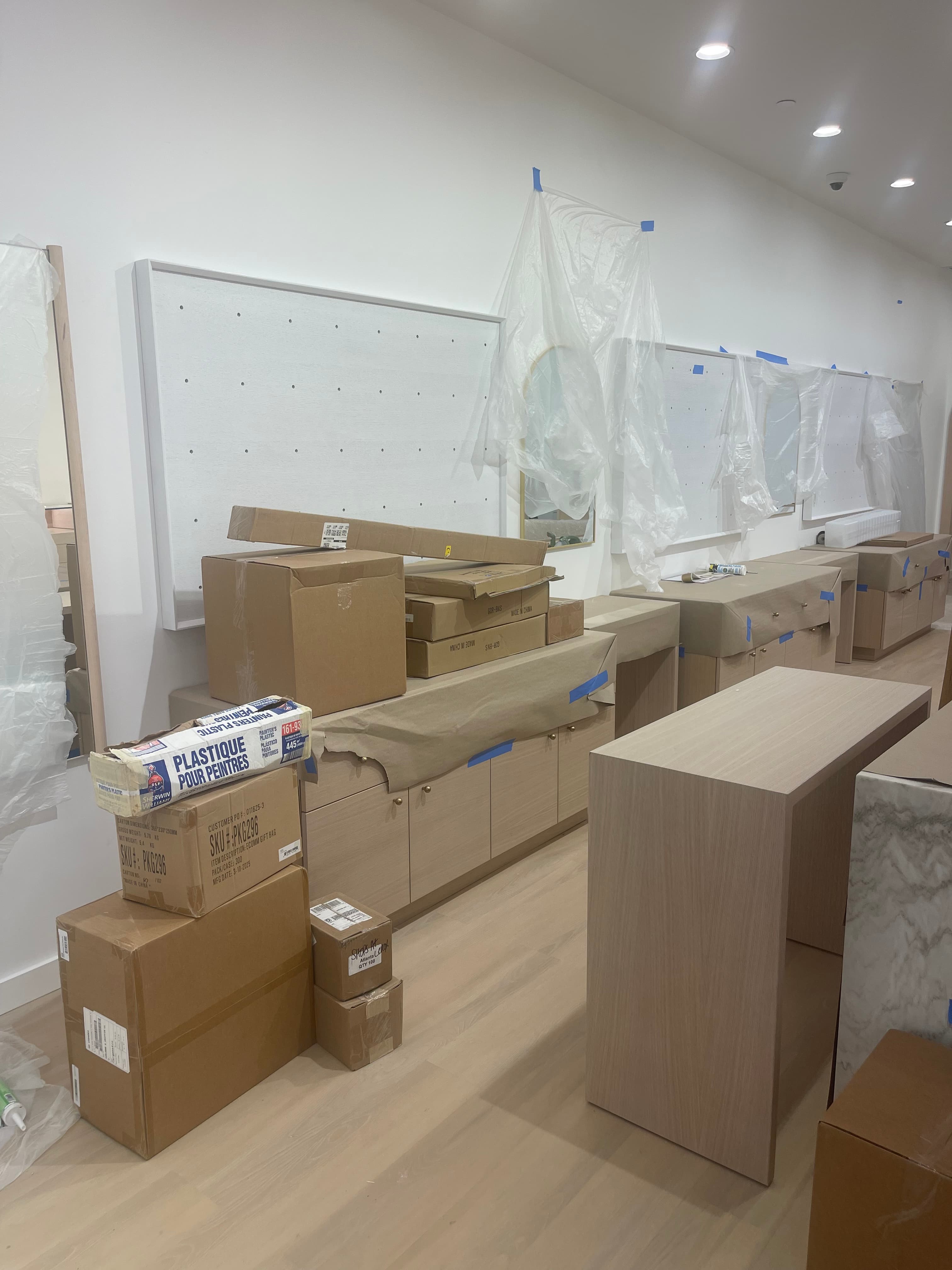 Retail Space Cabinet Installation & Finishing